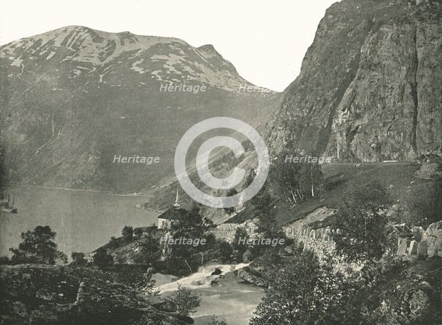Merok, on the Geirangerfjord, Norway, 1895.  Creator: Poulton & Co.