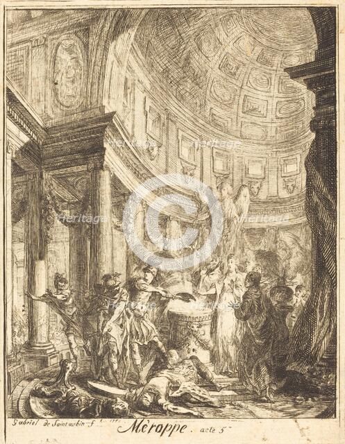 Merope, 1750. Creator: Gabriel de Saint-Aubin.