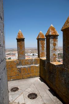Merlons on the battlements, Beja Castle, Beja, Portugal, 2009. Creator: Samuel Magal