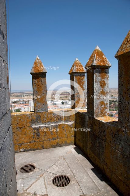 Merlons on the battlements, Beja Castle, Beja, Portugal, 2009. Creator: Samuel Magal.