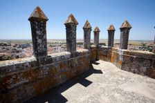 Merlons on the battlements, Beja Castle, Beja, Portugal, 2009. Creator: Samuel Magal