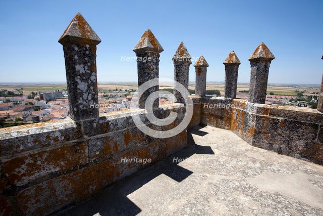 Merlons on the battlements, Beja Castle, Beja, Portugal, 2009. Creator: Samuel Magal.