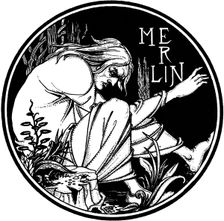 Merlin. Illustration to the book Le Morte d'Arthur by Sir Thomas Malory, 1893-1894