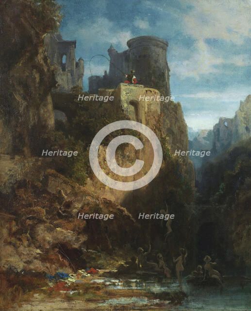 Mermaid Catch, ca 1860. Creator: Spitzweg, Carl (1808-1885).