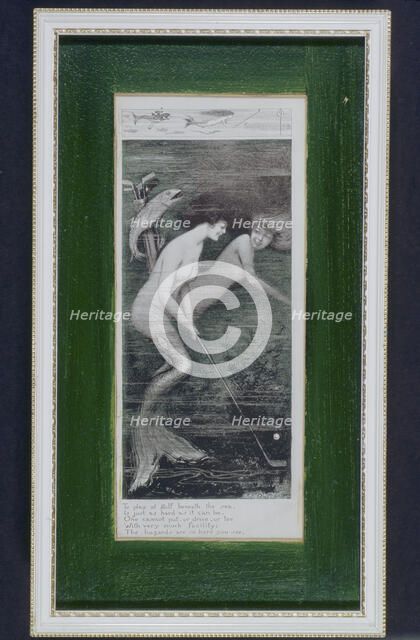 Mermaids playing golf, American, 1920s. Artist: Richard Felton Outcault