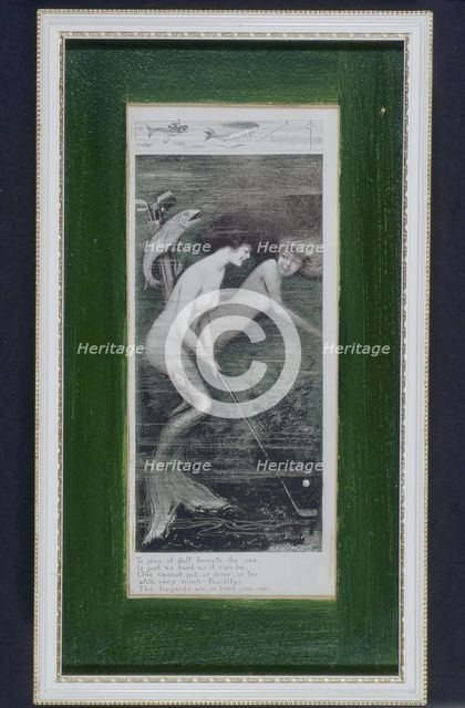 Mermaids playing golf, American, 1920s. Creator: Richard Felton Outcault.
