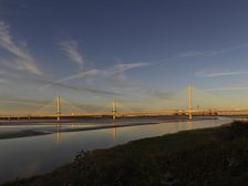 Mersey Gateway Bridge, Runcorn, Halton, 2021. Creator: James O Davies