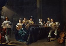 Merry Company 17th century. Artist: Jacob Duck