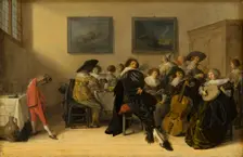 Merry Company Dining and Making Music, 1632. Creator: Anthonie Palamedesz