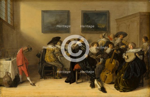 Merry Company Dining and Making Music, 1632. Creator: Anthonie Palamedesz.