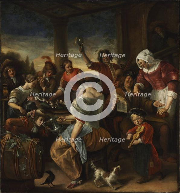 Merry Company in a Pergola , c1675. Creator: Steen, Jan Havicksz (1626-1679).