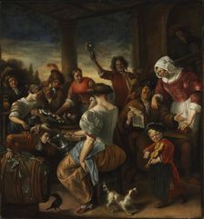 Merry Company in a Pergola , c1675. Creator: Steen, Jan Havicksz (1626-1679)