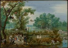 Merry Company in an Arbour, 1615. Creator: Adriaen van de Venne