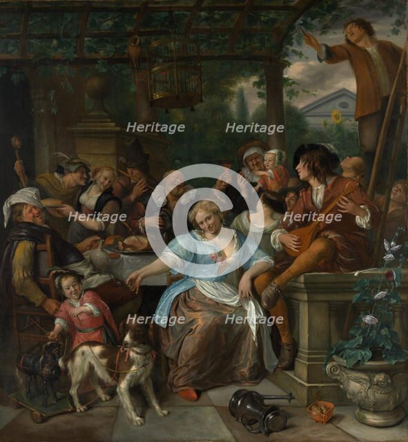 Merry Company on a Terrace, ca. 1670. Creator: Jan Steen.