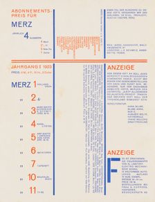 Merz 8-9. Nasci., 1924. Creator: Schwitters, Kurt (1887-1948)