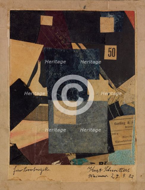 Merz Composition, 1922. Creator: Schwitters, Kurt (1887-1948).
