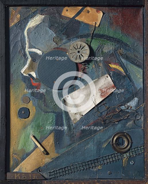 Merzbild 1A (The Psychiatrist), 1919. Artist: Schwitters, Kurt (1887-1948)