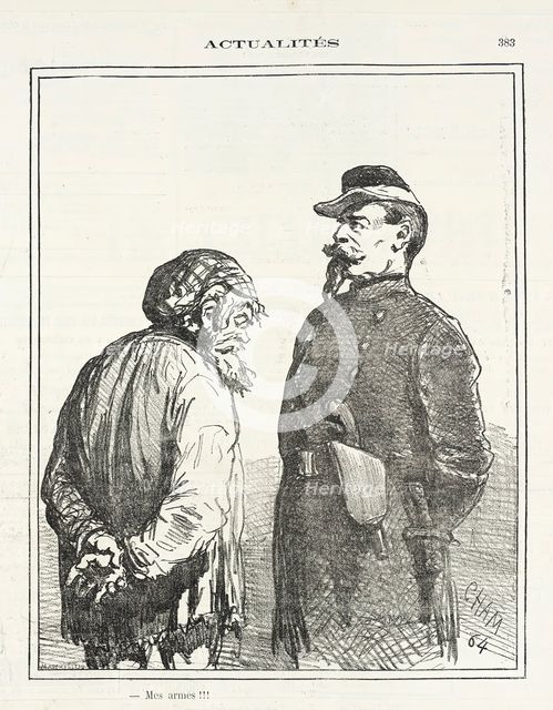 Mes armes!!!, 1871. Creator: Cham.