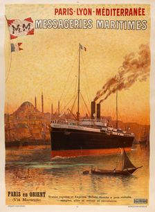 Messageries Maritimes. Paris - Lyon - Méditerranée, 1909. Creator: D'Argence, Eugène (1853-1920)