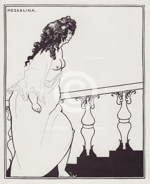 Messalina returning from the Bath, 1897. Creator: Aubrey Beardsley.