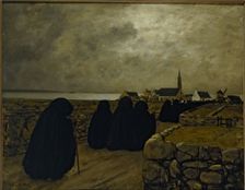 Messe basse en hiver (Bretagne), c.1902. Creator: Charles Cottet