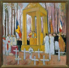 Messe devant la tombe d'Ernest Psichari, 1924. Creator: Maurice Denis