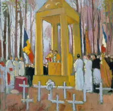 Messe devant la tombe d'Ernest Psichari, 1924. Creator: Denis, Maurice (1870-1943)