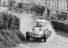 Messerschmitt, K.Piper at Bodiam hill climb 1961. Creator: Unknown