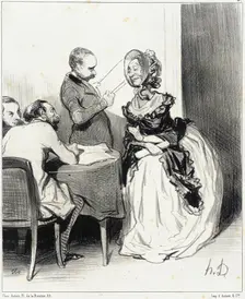Messieurs, je viens offrir à votre journal..., 1844. Creator: Honore Daumier