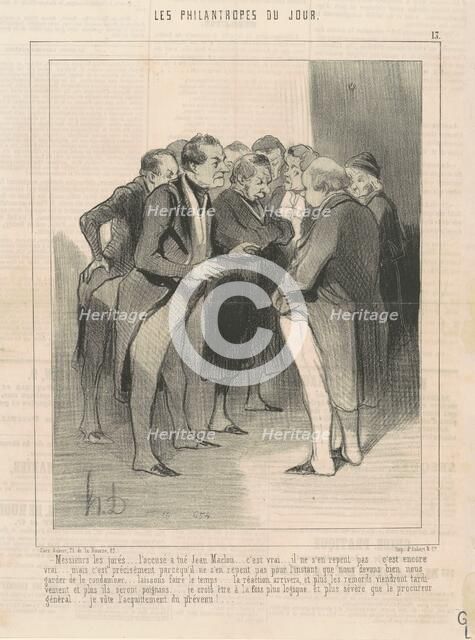 Messieurs les juré ... l'accusé a tué Jean Maclou ..., 19th century. Creator: Honore Daumier.