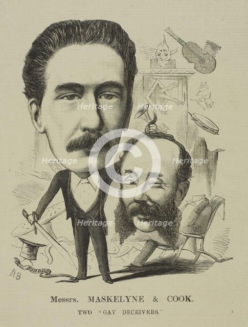 Messrs. Maskelyne & Cook; Two "Gay Deceivers", late 19th century.  Creator: Unknown.