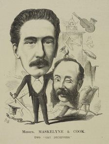Messrs. Maskelyne & Cook; Two "Gay Deceivers", late 19th century. Creator: Unknown