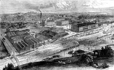 Messrs. Allsopp and Sons pale-ale brewery at Burton-on-Trent, 1862. Creator: Unknown