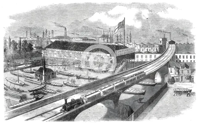 Messrs. Forrestt's Life-Boat Building Yard, Limehouse, 1860. Creator: Unknown.