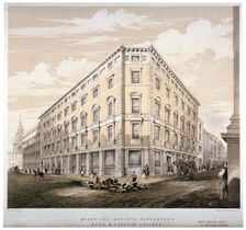 Messrs J&R Morley's warehouses, corner of Wood Street and Gresham Street, London, c1840. Artist: Martin & Hood