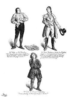 Messrs. Phelps, Mathews, and Toole in "John Bull," at the Gaiety Theatre, 1874. Creator: Unknown