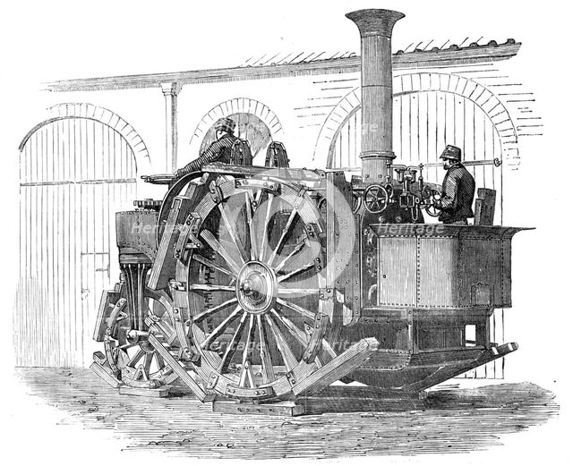 Messrs. Tuxford's Traction-Engine, exhibited at the Smithfield Club Cattle Show, 1857. Creator: Unknown.