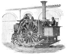 Messrs. Tuxford's Traction-Engine, exhibited at the Smithfield Club Cattle Show, 1857. Creator: Unknown