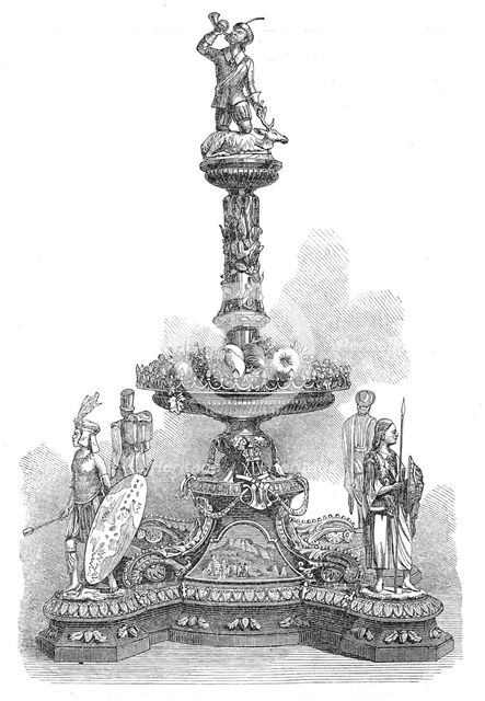 Mess-table ornament for officers of the 45th Regiment, 1871. Creator: Unknown.
