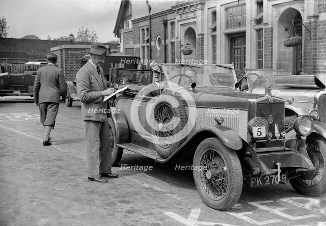 MG 14/40 of DC Collins taking part in the North West London Motor Club Trial, 1 June 1929. Artist: Bill Brunell.
