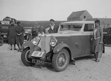 MG 18/80 saloon of Mrs R Gough at the B&HMC Brighton Motor Rally, 1930. Artist: Bill Brunell