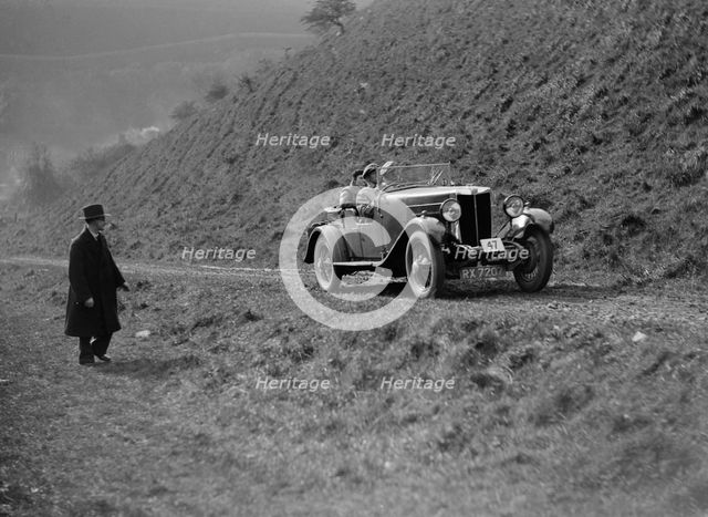 MG 18/80 of CF Dobson competing in the MCC Sporting Trial, 1930. Artist: Bill Brunell.