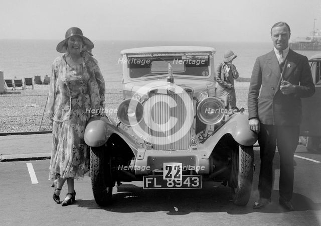 MG 18/80 of Mrs R Gough at the B&HMC Brighton Motor Rally, 1930. Artist: Bill Brunell.