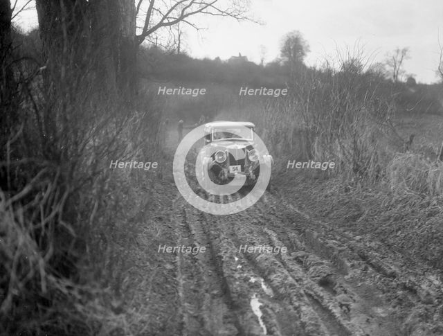 MG 18/80 of N Chichester-Smith competing in the MG Car Club Trial, Kimble Lane, Chilterns, 1931. Artist: Bill Brunell.