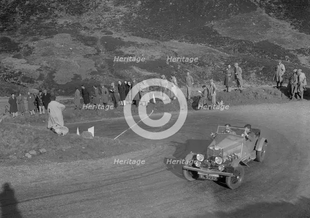 MG 18/80 open 4-seater tourer of GM Cavendish, RSAC Scottish Rally, Devil's Elbow, Glenshee, 1934. Artist: Bill Brunell.