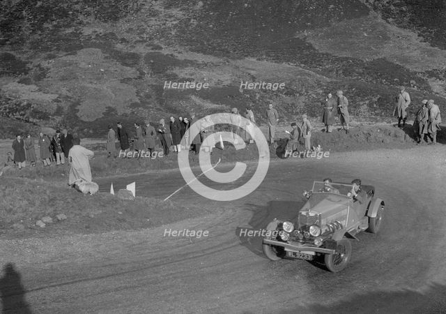 MG 18/80 open 4-seater tourer of GM Cavendish, RSAC Scottish Rally, Devil's Elbow, Glenshee, 1934. Artist: Bill Brunell.