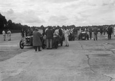 MG and Austin 7 at the LCC Relay GP, Brooklands, 25 July 1931. Artist: Bill Brunell