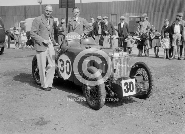 MG C type Midget of Frank Stanley Barnes at the RAC TT Race, Ards Circuit, Belfast, 1932. Artist: Bill Brunell.