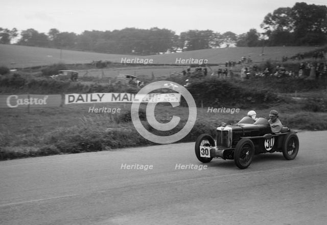MG C type Midget of Hugh Hamilton at practice for the RAC TT Race, Ards Circuit, Belfast, 1932. Artist: Bill Brunell.
