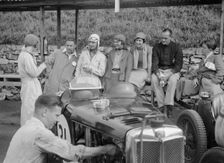 MG C type of Cyril Paul in the pits at the RAC TT Race, Ards Circuit, Belfast, 1932. Artist: Bill Brunell